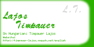 lajos timpauer business card